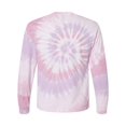 thumbnail image 2 of Dyenomite - Multi-Color Spiral Tie-Dyed Long Sleeve T-Shirt - 240MS - Moonbeam, 2 of 2