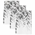 thumbnail image 2 of Grey Leaves Kitchen Towels Set of 3, Summer Botanical Absorbent Dish Towels for Kitchen, Microfiber Hand Towel, Quick Drying Tea Towel for Cleaning Decorative Dishcloths Watercolor Weeping, 2 of 7