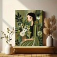 thumbnail image 6 of UXIEQU Botanical Portrait Woman Floral Canvas Print 15.75x11.81 Inches, 6 of 8