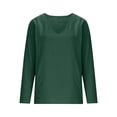 thumbnail image 5 of GZWYHT Linen Shirts For Women，Ribbed Tops for Women Yoga Shirts for Women Plain Shirts for Women Lightweight Tops & Blouses Button Down Shirt for Women, 5 of 6
