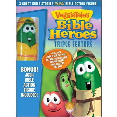 VeggieTales: Bible Heroes Triple Feature - Josh & The Big Wall / Esther: The Girl Who Became Queen / Abe And The Amazing Promise (Josh Bible Action Figure Included) (Widescreen)