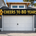 thumbnail image 5 of Golden Glittery Cheers to 80 Years Banner Background Party Decoration Supplies for 80th Birthday Celebrations Photo Backdrop Event Decor Birthday Party Decorations, 5 of 8