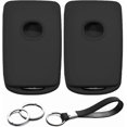 thumbnail image 1 of 2 piezas Compatible con Mazda 3 6 3 Sport CX-3 CX-5 CX-9 CX-30 CX-50 CX-90 MX-5 Miata MX-30 EV WAZSKE11D01 Funda para llavero en negro con cadena para llave, protector de llaves, soporte para, 1 of 1