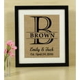 thumbnail image 1 of Darling Souvenir Burlap Print Wall Decor Personalized Couple Wedding Sign Gift Mr & Mrs-11 x 14 Inches, 1 of 1