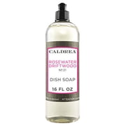 Caldrea Liquid Dish Soap, Rosewater Driftwood Scent, 16 Fluid Ounce