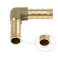 thumbnail image 4 of 8mm Brass Barb Elbow 90 Degree Male Thread Connector Adaptor for Air Water Gas Oil Pipe 5pcs, 4 of 4