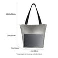 thumbnail image 2 of Defioc Houndstooth Black And White Print Tote Bag for Women,Shoulder Bag with Zipper Casual Tote's Handbag Big Capacity Shoulder Bag with Inner Pocket Fit for Shopping,Office,Travel, 2 of 7