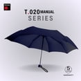 thumbnail image 6 of Knirps T.020 Manual Pocket Rain Umbrella in Navy – Compact Travel Umbrellas, Lightweight, Strong Aluminum Frame - Folds to 7.5in, Large 34in Canopy, Zip-Up Case Included, 6 of 7