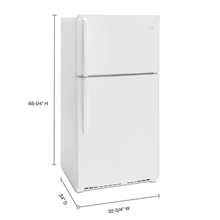 Whirlpool - 21.3 Cu. Ft. Top-Freezer Refrigerator - White
