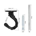thumbnail image 2 of Uxcell 2.2" x 1.6" Ceiling Hook, 2 Set Ceiling Orchid Hooks with Mounting Hardware, Black, 2 of 4