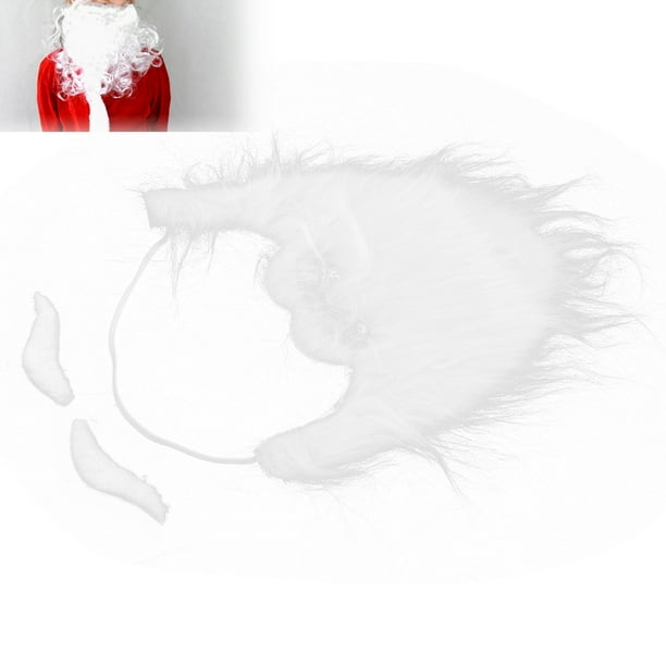 Barba Falsa Blanca, Disfraz Barba Falsa Blanca Navidad Papá Noel Barba Franela Barbas De Bigote Falsas Para Fiesta De Cumpleaños Fiesta De Disfraces, Halloween y Navidad