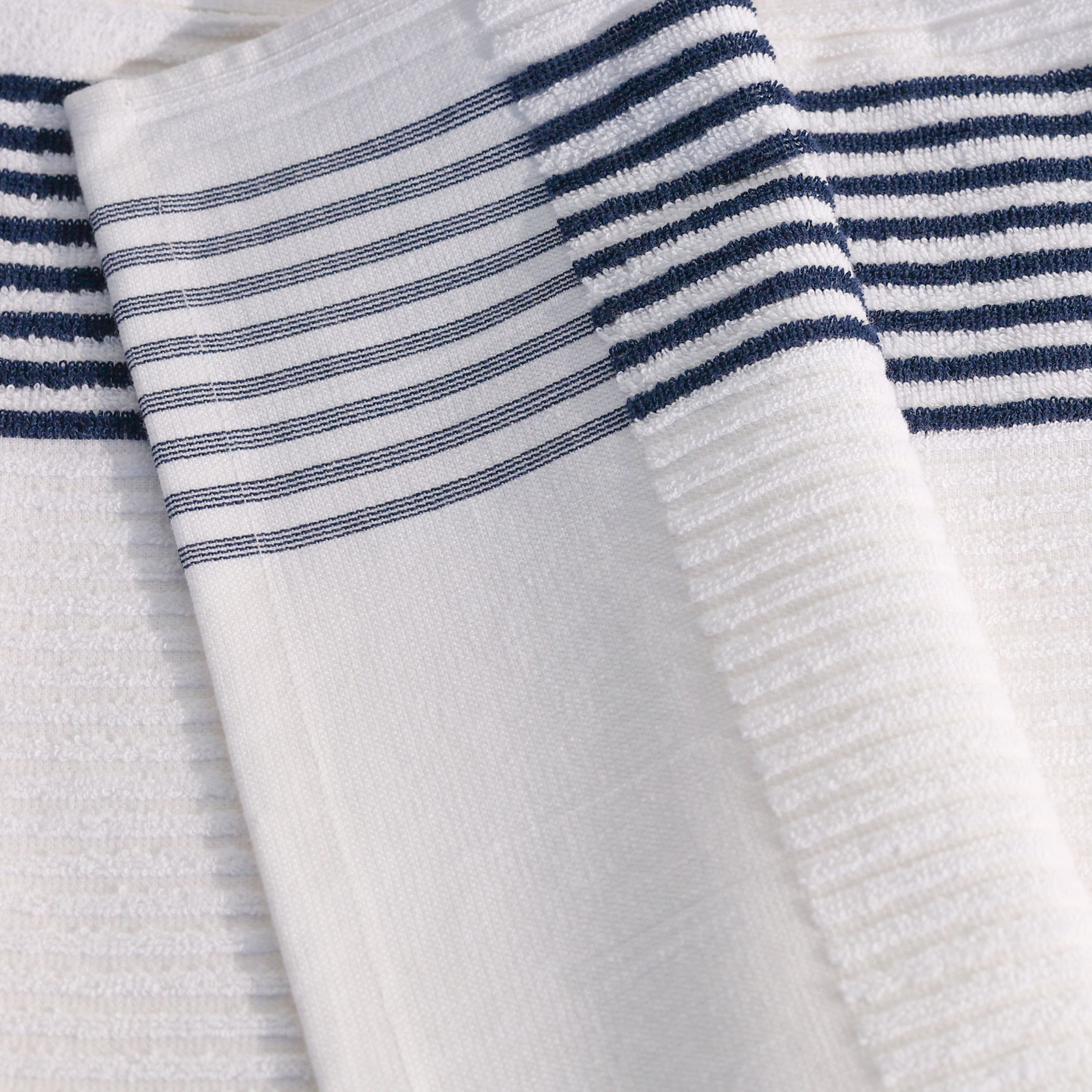Athletic Works Golf Caddy Towel with Clip, White/Blue Stripe photo 2