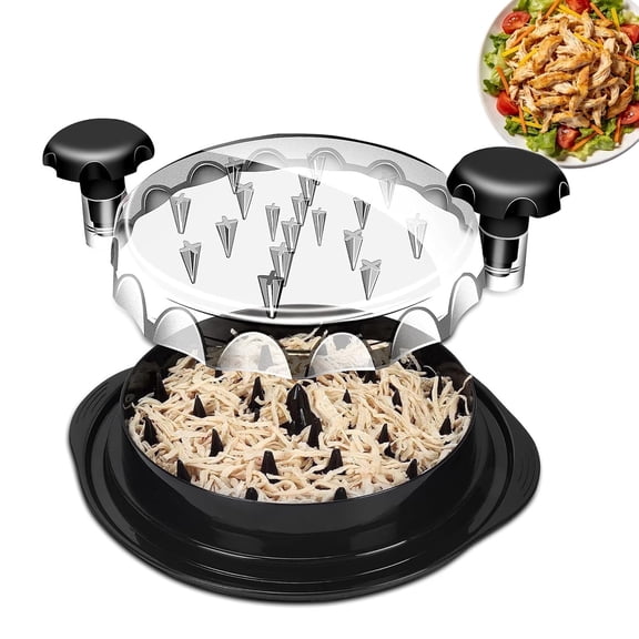 Behome 10" Chicken Shredder Tool Twist, Large Visible Meat Shredder , Strong Anti-Slip Base, Ergonomic Handle, Chicken Grinder for Pork Beef Chicken, Black