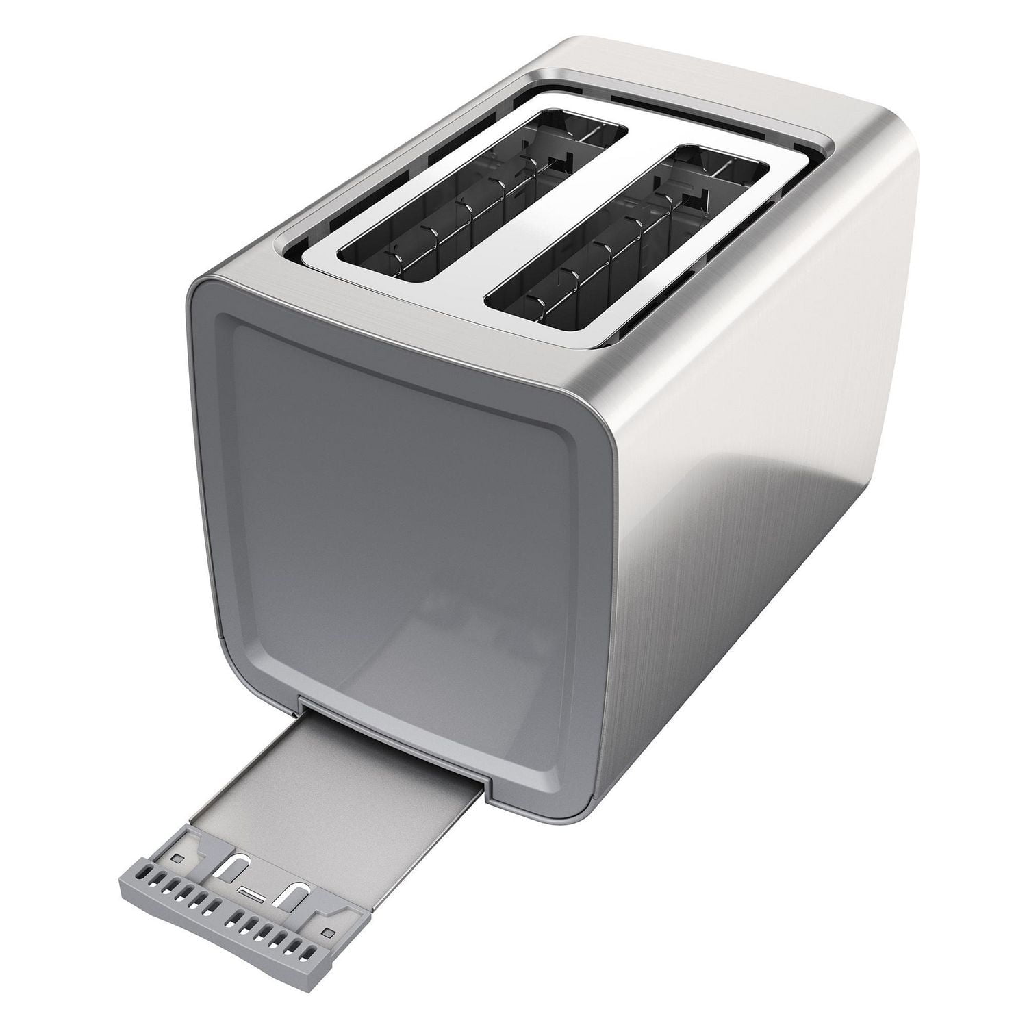 2-Slice Toaster with extra-wide self-centering slots