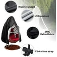 thumbnail image 4 of GIXUSIL Patio Hanging Egg Chair Cover Waterproof Swing Egg Chair Cover with Zipper Windproof Egg Chair Cover , 75" x 45" Outdoor Waterproof Heavy Duty Wicker Single Seat Egg Chair Covers, Black, 4 of 7
