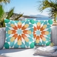 thumbnail image 5 of Waterproof Throw Pillow Covers Set of 2, 16x16 Inch Colorful Boho Geometric Decorative Pillowcases Outdoor Pillow Slip Cushion Covers Set for Couch Tent Modern Abstract Ethnic Pattern, 5 of 7
