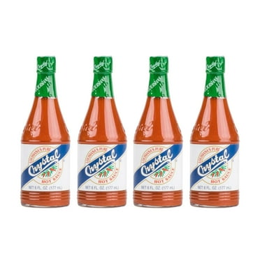 Louisiana’s Pure Crystal Hot Sauce Glass, 6 Oz (Pack of 4)