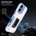 thumbnail image 2 of Hootek Designed for iPhone 16 Case with Magnetic Invisible Stand [Drop Protection] [Compatible with Car Mount] Anti-Slip Grip, Shockproof Slim Case Magnetic Phone Case for iPhone 16, White, 2 of 7