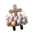 thumbnail image 3 of Vsenkes Easter Yard Sign Decor Waterproof Outdoor Decoration for Garden Path Outdoor 1x Cross, 3 of 9