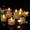 Warm White, variant on Todaioua 18 Pieces Solar Tea Light Outdoor Waterproof Candles Flameless Solar Tea Lights Rechargeable Candles with Flickering Light Sensor for Party Garden Home Decor(Yellow Flash)