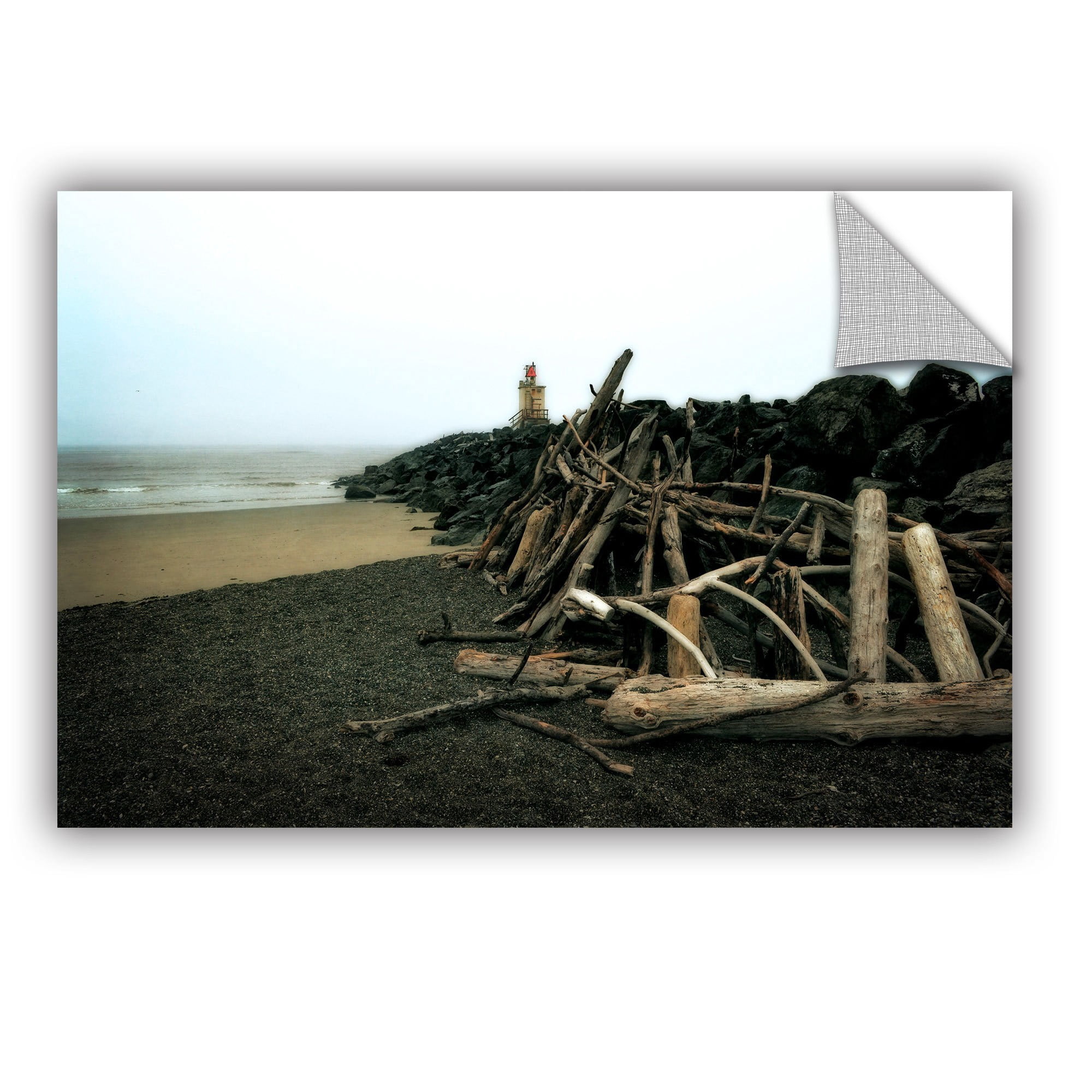 ArtWall Kevin Calkins "Soth Jetty and Driftwood" ArtAppealz Removable Wall Art