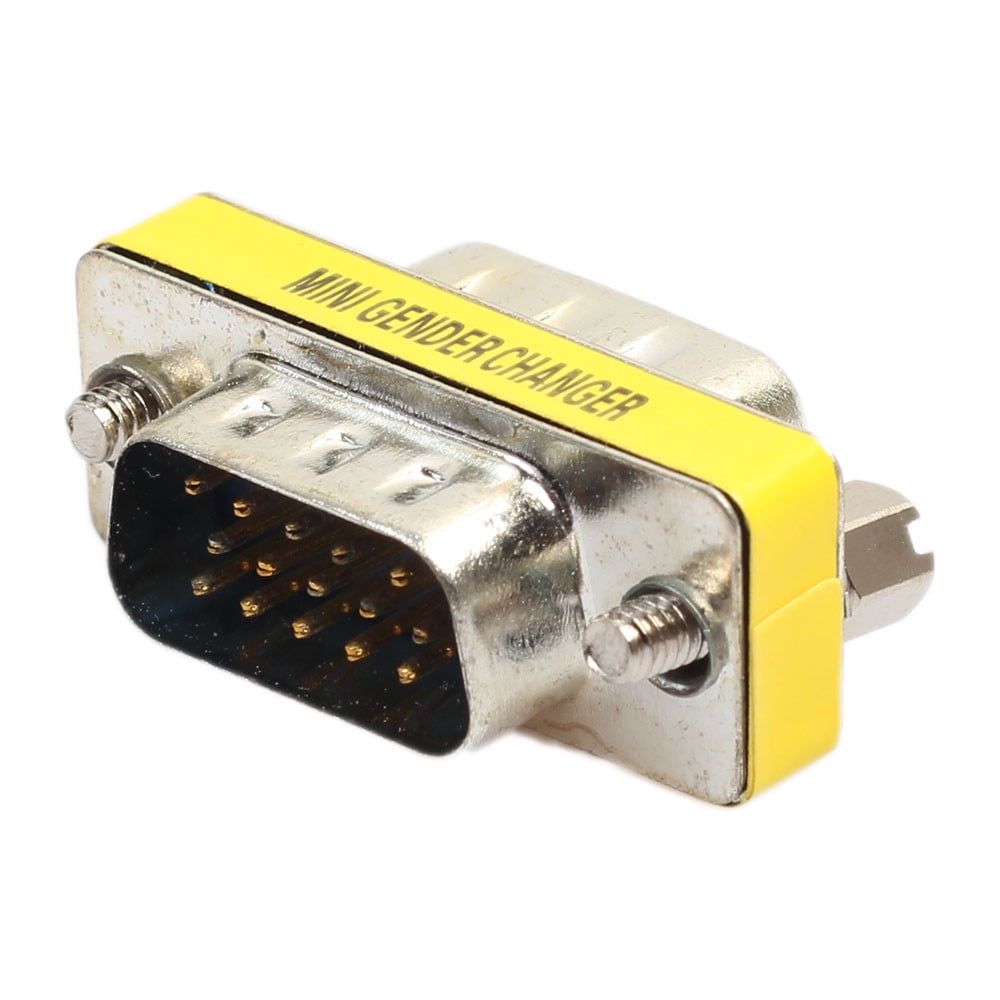 Useful 15 Pin VGA SVGA Gender Changer Adaptor Connector Coupler Male To