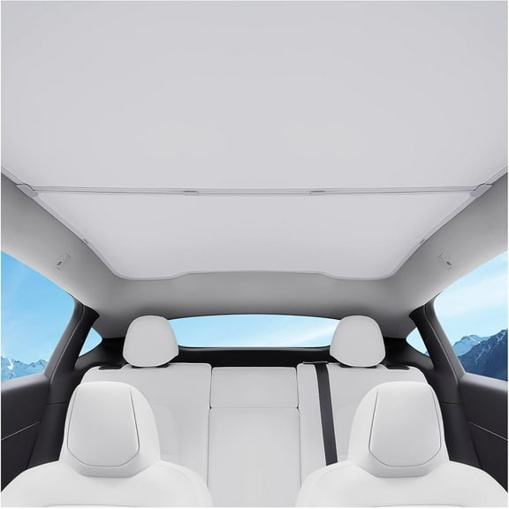 Innotech SC for Tesla Model Y Juniper Sunshade Roof 2025–2026 (Grey) — Foldable Heat Insulation Roof Sunshade, UV Reflective Skylight Shield Compatible with Tesla Model Y Accessories 2025 2026