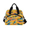 thumbnail image 6 of FORMRS Reusable Lunch Bag for Work School Leakproof Insulated Cooler with Adjustable Shoulder Strap, Yellow Sardines Pattern, 6 of 6