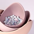 thumbnail image 3 of Fruit Bowl 1 Set Storing Floral Design Useful Lotus Shape Dinner Dish Snack Organizer Tray, 3 of 5