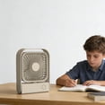 thumbnail image 6 of Desk Fan | 4 Speeds Foldable Wind Blower,90 Degree Oscillating Foldable Portable Fan | for Desktop, Travel, Camping, Bedroom, Dorm, Bedside(Khaki), 6 of 6