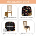 thumbnail image 4 of Colorful Controllers Games Black Pattern Seat Covers for Dining Room Chairs Set Of 4,Stretch Printed Washable Chair Seat Cover with Elastic Ties and Button,Removable Waterproof Couch Cushion Covers, 4 of 6