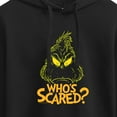 thumbnail image 3 of The Grinch - Who's Scared - Juniors Cropped Pullover Hoodie, 3 of 5