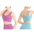 thumbnail image 4 of 3-Pack Seamless Sports Bra Wirefree Yoga Bra with Removable Pads for Women, 4 of 7