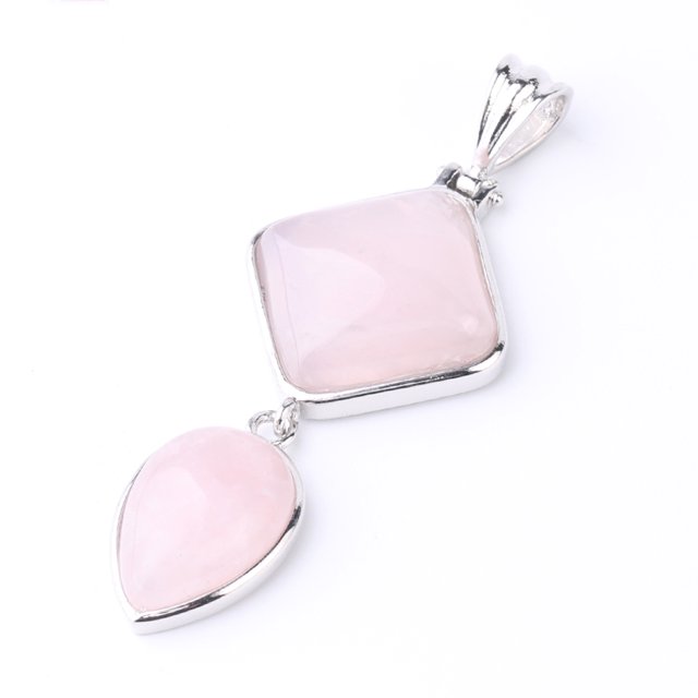 Pendentifs Géométriques en Forme de Goutte d'Eau Quartz pour Colliers Femmes Hommes