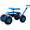 Blue, variant on Tcbosik Rolling Garden Cart with All-Terrain Wheels and 360 Degree Swivel Seat, Heavy Duty Scooter with Handle, Tray and Basket for Lawn, Patio, Backyard, Red