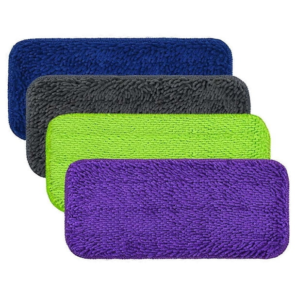 4PCS Reusable Microfiber Mop Pads for Wet Jet Mop Washable Microfiber Replacement Pads Wet & Dry Cleaning