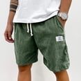 thumbnail image 3 of BOMYJESK Corduroy Shorts Men Elastic Waist Drawstring Lightweight Cargo Short Classy Casual Vacation Golf Shorts 2026 Outdoor Athletic Shorts with Pockets Army Green L, 3 of 4