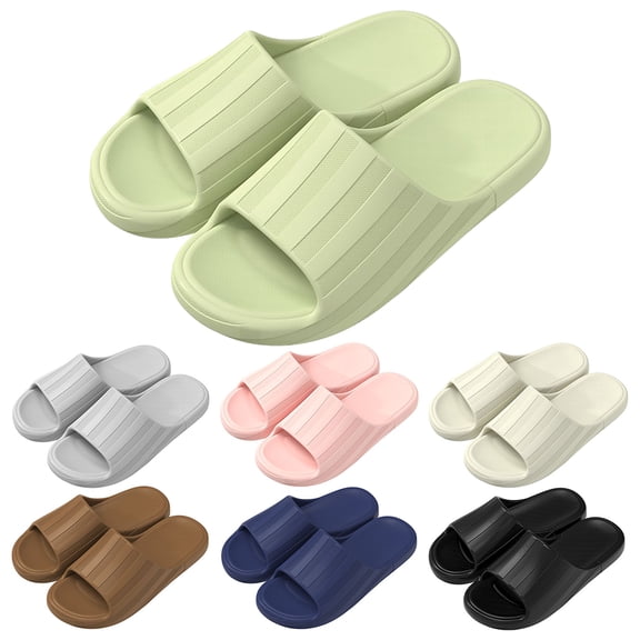 Modstep Women and Men Shower Slides Non Slip Quick Drying Sandals Lightweight Pool Beach Bathroom Slippers Indoor Outdoor Black 7