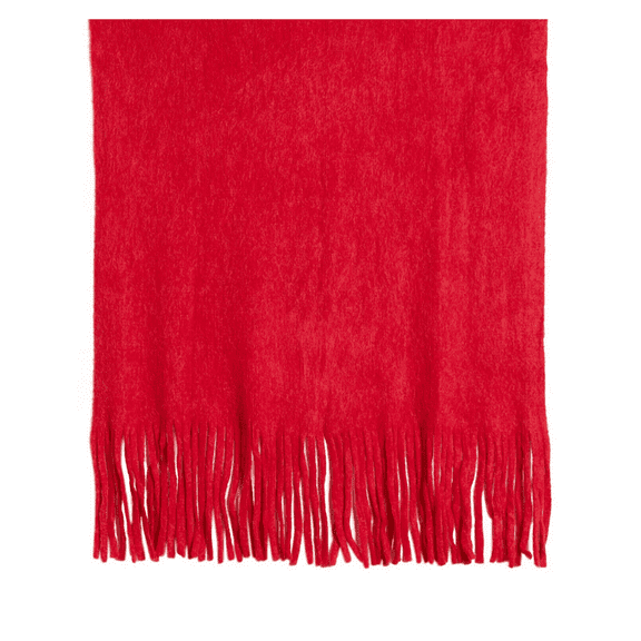 Steve Madden Women's Super Soft Knit Muffler Scarf Red One Size ITALY