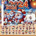 thumbnail image 6 of Christmas Holiday Advent Calendar 2024 Countdown Set with 2D Snowman Decorations Festive Tree Ornaments for Home, 6 of 7