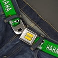 thumbnail image 2 of Peanuts Worldwide LLC Belt, Seatbelt Buckle Belt, Peanuts Snoopy and Woodstock Laughing HaHa Pose Green, 30 to 44 Inches, 2 of 9