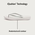 thumbnail image 4 of Chanclas FitFlop iQushion de goma plateadas para mujer, talla 10 US, 4 of 8