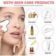 thumbnail image 5 of Rodillo facial de acero inoxidable y juego Gua Sha, rodillo masajeador facial, herramientas para el cuidado de la piel, para cara, ojos, cuello, alivia líneas finas y arrugas con bolsa de viaje, 5 of 5