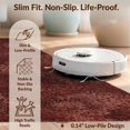 thumbnail image 6 of Design&I 2'x3' Washable Throw Rug Low Profile Daily Traffic Ready Accent Boho Abstract Distressed Tonal Faded Plush Minimalist Detailing Solid Flowing for Hallway, Laundry Room, 6 of 7