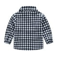 thumbnail image 6 of HAiming Toddler Boys Girls Button down Shirt Kids Trendy Plaid Lapel Long Sleeve Casual Tops Jacket Spring Clothes, 6 of 9
