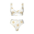 thumbnail image 4 of Daiia Wheat Women's Bikini Set Two Piece Swimsuit High Waisted Bikini Adjustable Straps Bikini Perfect for Beach, Pool, and Summer Vacation-Small, 4 of 9
