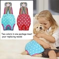 thumbnail image 5 of Female Dog Diaper, 3 Packs Suspender Hygienic Dog Pants Washable and Reusable, Physiological Diaper Panty Menstrual Underwear for Small Dog (L), 5 of 5