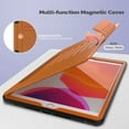thumbnail image 5 of Dteck Shockproof Case For iPad 8th Generation 10.2-inch 2020, Luxury Leahter Rubber Hard iPad 7th Gen 10.2" 2019 Case Kickstand Automatic wake/sleep Card Holder Protective Cover,Khaki, 5 of 8