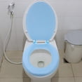 thumbnail image 3 of BRIGHTFUFU Tapa de asiento de inodoro Asiento de inodoro de espuma suave Asiento de inodoro engrosado Asiento de inodoro cómodo Asiento de inodoro fácil de instalar para uso en el baño, 3 of 7