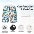thumbnail image 3 of Fuzoiu Block Dinosaur Print Men's Swim Shorts,Quick-Dry Double-Layer Swim Trunks,Board Trunks,Beach Shorts Swimwear Bathing Suits-Large, 3 of 6